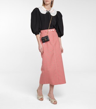 Mules en cuir métallisé | Miu Miu
