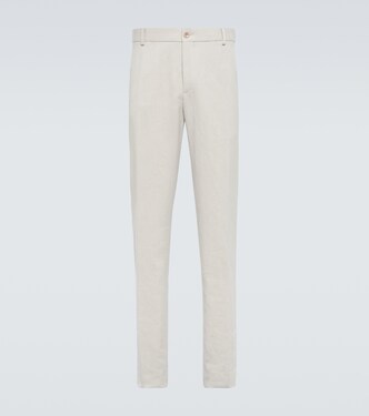 Chinohose Twisted aus Leinen | Loro Piana
