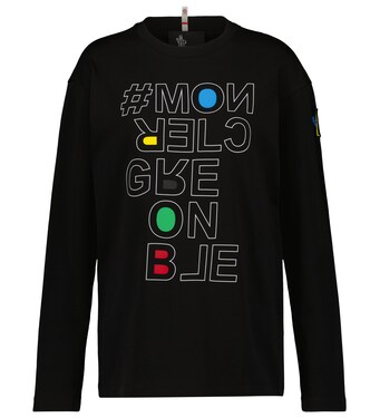 Logo printed cotton jersey top | Moncler Grenoble