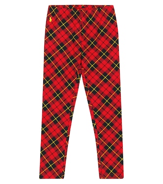 Checked cotton-blend leggings | Polo Ralph Lauren Kids