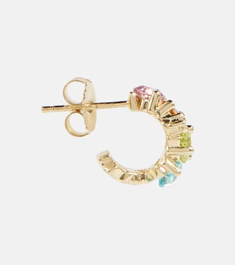 Argollas Mini de oro de 14 ct con gemas y diamantes | Suzanne Kalan
