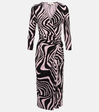 Printed ruched midi dress | Diane von Furstenberg