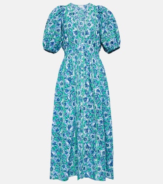 Reine floral cotton midi dress | Poupette St Barth