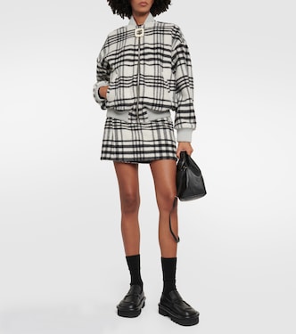 Checked wool-blend bomber jacket | JW Anderson