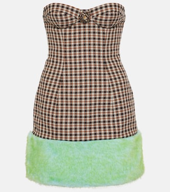 Robe bustier à fourrure synthétique | Area