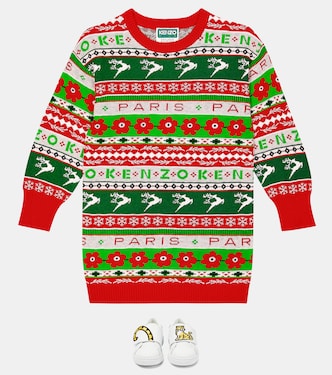 Pullover in misto cotone con intarsio | Kenzo Kids