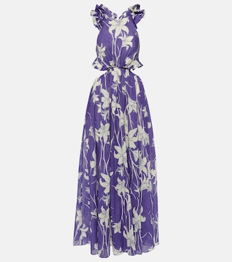 Vestido largo Acadian de algodón floral | Zimmermann
