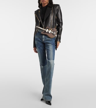 Jeans bootcut a vita media | Balmain