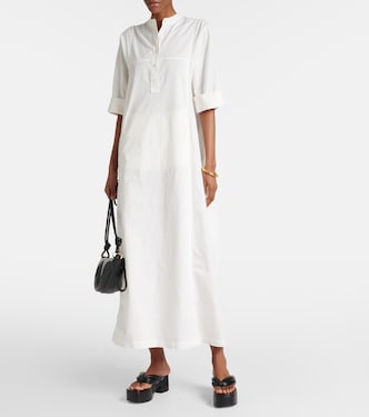 Vestido camisero largo de algodón | Dries Van Noten