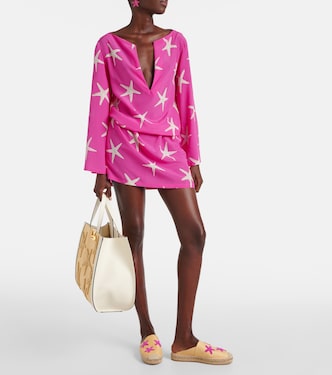Vestido corto de seda estampado | Valentino