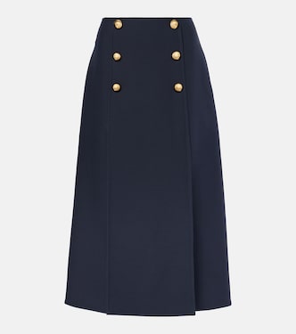 Falda midi de Crepe Couture | Valentino