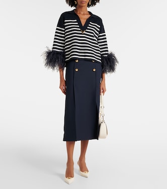 Jupe midi en Crepe Couture | Valentino