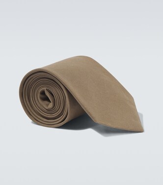 Cravatta Washed Finx in twill di cotone | Auralee