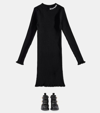 Kleid aus Strick | Balmain Kids
