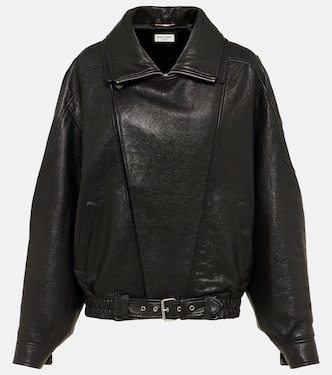 Giacca blouson oversize in pelle | Saint Laurent