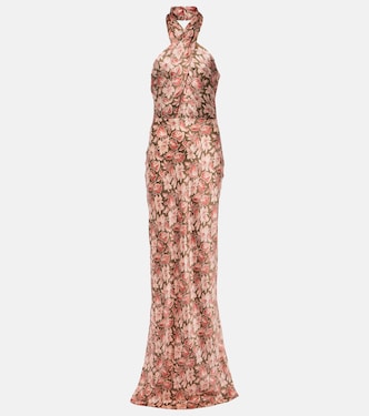 Vestido largo de mezcla de seda | Veronica Beard