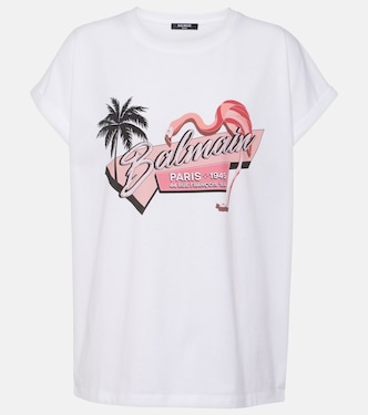 Rosa Flamingo cotton jersey T-shirt | Balmain