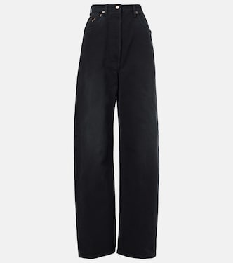 High-rise wide-leg jeans | Prada