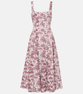 Midikleid Wells aus Baumwollpopeline | Staud
