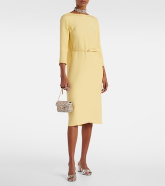 Abito midi Double G in cady | Gucci