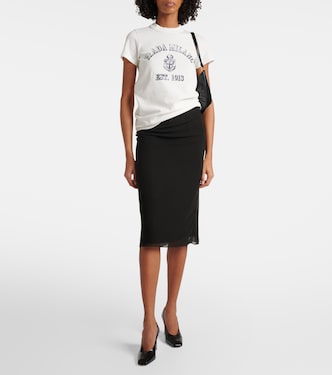 T-shirt in jersey di cotone con stampa | Prada