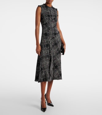 Abito midi in tweed di misto cotone | Erdem