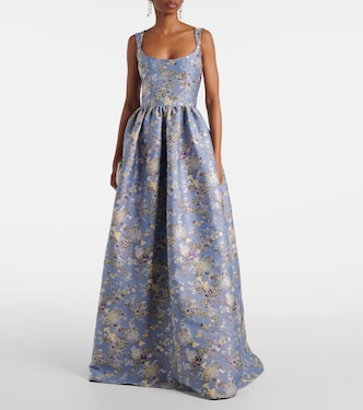 Vestido de fiesta en jacquard floral | Markarian
