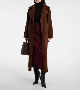 Gonna midi Selly in suede | Nour Hammour