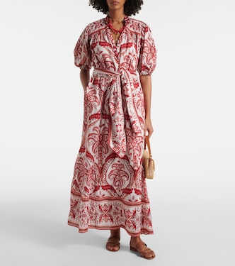 Abito lungo Tropical Cameo in cotone con stampa paisley  | Farm Rio