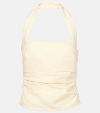 Jerry ruched linen top | SIR