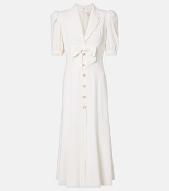 Robe midi en crêpe de laine mélangée | Alessandra Rich