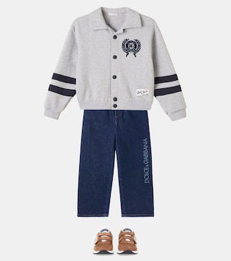 DG 코튼 플리스 바시티 재킷 | Dolce&Gabbana Kids