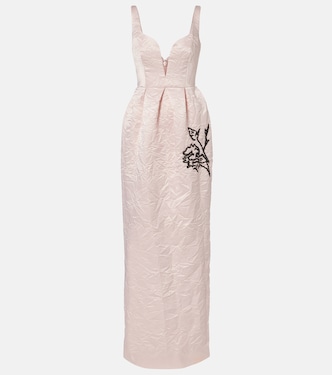 Embroidered satin gown | Erdem