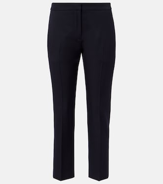 Pantaloni cropped in gabardine di lana | McQueen