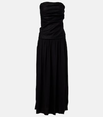 Hedy strapless linen maxi dress | Faithfull