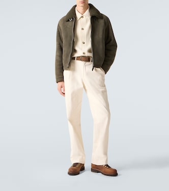 Giacca blouson in suede con shearling | Berluti