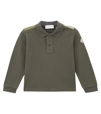 Logo cotton piqué polo shirt | Moncler Enfant