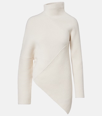 Asymmetric wool and cashmere sweater | Alaïa