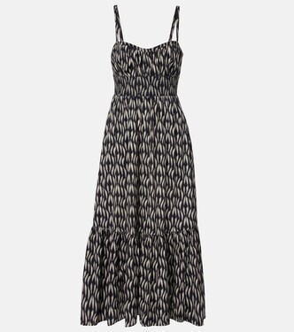 Robe midi Nadine imprimée en coton mélangé | Ulla Johnson