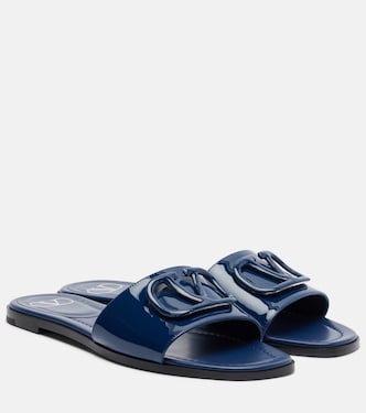 VLogo patent leather slides | Valentino Garavani
