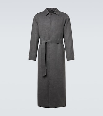 Belted wool overcoat | Saman Amel