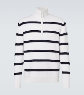 Striped cotton and cashmere sweater | Allude
