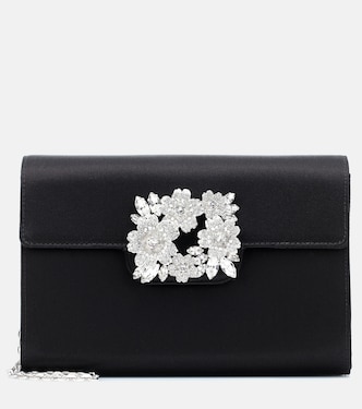 Pochette RV Bouquet en satin à ornements | Roger Vivier
