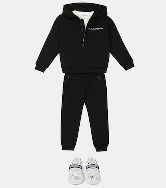 Logo cotton-jersey hoodie | Dolce&Gabbana Kids