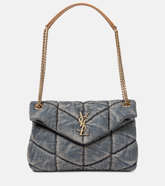 Borsa Puffer Small in denim | Saint Laurent