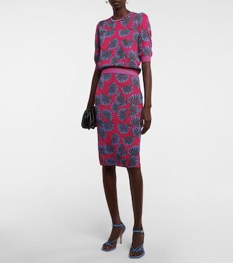 Falda midi Hazel de punto jacquard | Diane von Furstenberg