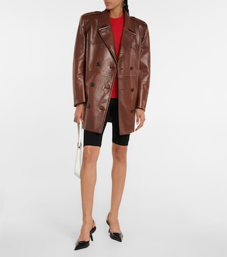 Leather trench coat | Prada