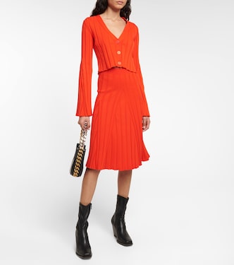 Cardigan in maglia a coste di cotone | Stella McCartney