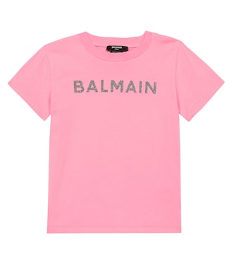 T-Shirt aus Baumwoll-Jersey | Balmain Kids
