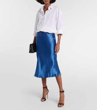 Leisure - Gonna midi Alessio in raso | Max Mara